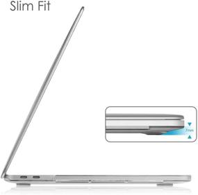 img 2 attached to Fintie MacBook Pro 13 Case (2019 2018 2017 2016 Release) - Clear Hard Shell Cover, Snap-On Design for A2159 A1989 A1706 A1708 Models with/Without Touch Bar and Touch ID