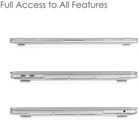 img 1 attached to Fintie MacBook Pro 13 Case (2019 2018 2017 2016 Release) - Clear Hard Shell Cover, Snap-On Design for A2159 A1989 A1706 A1708 Models with/Without Touch Bar and Touch ID