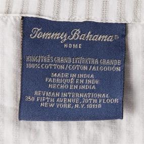 img 2 attached to Tommy Bahama King Size Cloud Grey Paloma Beach Stripe Sheet Set 212696