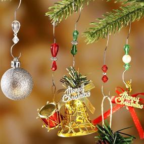 img 2 attached to Enhance your Christmas Decor with Zhengmy 45 Pieces Acrylic Wire Ornament Hooks for Xmas Tree and Holiday Decorations
