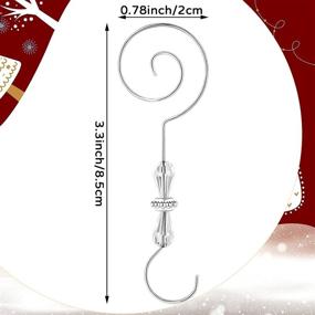img 3 attached to Enhance your Christmas Decor with Zhengmy 45 Pieces Acrylic Wire Ornament Hooks for Xmas Tree and Holiday Decorations