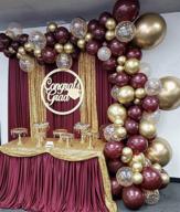 burgundy balloons confetti birthday decorations logo