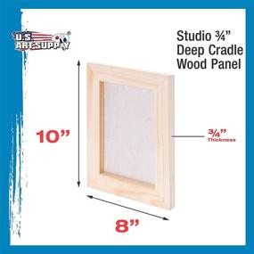 img 2 attached to 🎨 U.S. Art Supply 8x10 Birch Wood Paint Pouring Panel Boards 3/4" Cradle - Pack of 5 - Artist Wooden Wall Canvases for Mixed-Media Craft