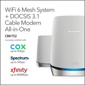img 3 attached to 🔌 NETGEAR Orbi CBK752: Whole Home WiFi 6 System + Built-in Cable Modem | AX4200 (Up to 4.2Gbps)