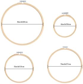 img 2 attached to 🧵 Pllieay - Set of 16 Embroidery Hoops: 4 Sizes - 4 Inch, 5 Inch, 7 Inch, and 8 Inch - Cross Stitch Hoop for DIY Art Crafts and Handy Sewing