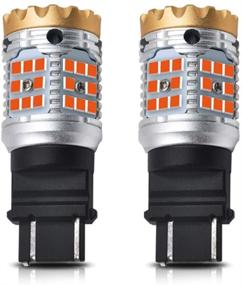 img 4 attached to 🚦 LASFIT 3157 LED Bulb 3057 4057 4157 Turn Signal Light Amber Yellow CANBUS Ready Error Free Built-in Load Resistor Anti-Hyper Flash Automotive Blinker Max 1860lm, Designed for Standard Socket (2pcs)