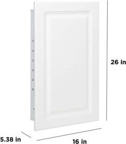 img 2 attached to 🏥 American Pride ST9912RPR1 Recess-Mount Medicine Cabinet: Raised Panel Door, 16"x26", Steel Body, White - Efficient Storage Solution