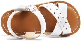 img 1 attached to 👡 Summer Wedding School Girls Sandals - Open Toe for Toddler, Little Kid, and Big Kid