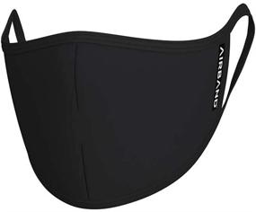 img 2 attached to Airband Unisex-Child Kids Black Face Mask: One-Size Comfort and Protection