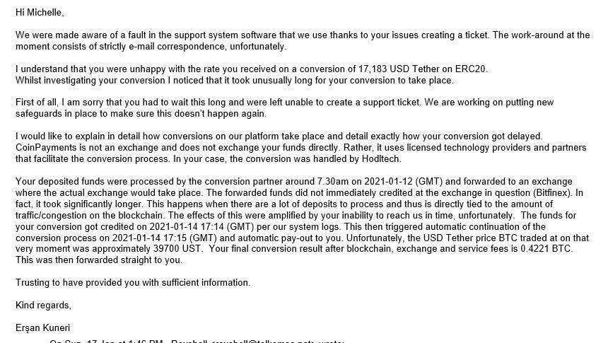 img 1 attached to CoinPayments Wallet review by Michelle Lucey