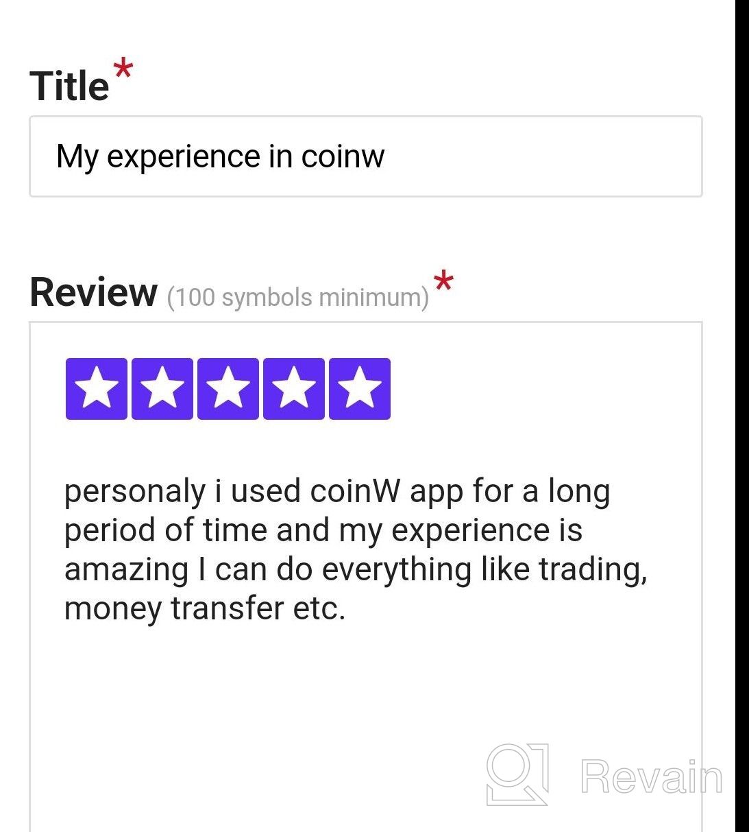 My experience in coinw - 1