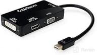 img 1 attached to 🔌 CableDeconn Multi-Function Mini Displayport to HDMI DVI VGA Cable Adapter Converter Male to Female 3-in-1: The Ultimate Connectivity Solution review by David Bullock