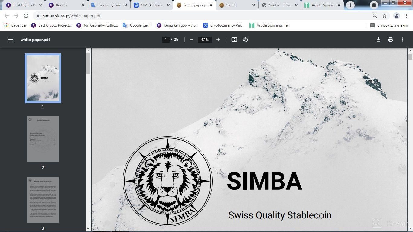 img 2 attached to SIMBA Storage Token review by Jon Gabrıel