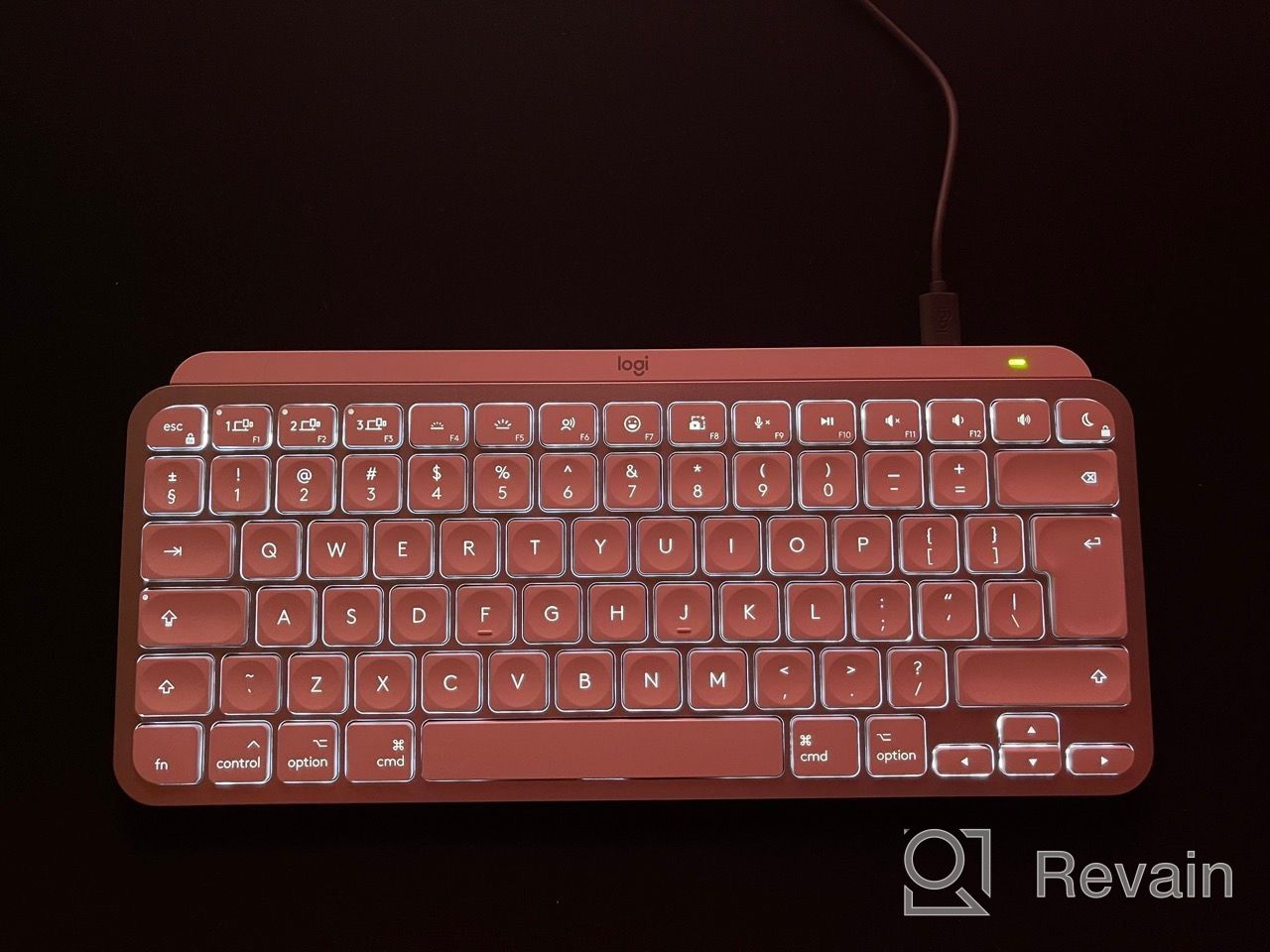 img 4 attached to 💻 Logitech MX Keys Mini: Ultimate Compact Bluetooth Keyboard with Backlit Illumination, USB-C, Metal Build - Rose - Compatible with Apple macOS, iOS, Windows, Linux, Android review by Link Link