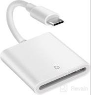 img 2 attached to 💾 USB C Thunderbolt 3.0 SD Card Reader: 1TB Capacity, OTG Adapter for MacBook Pro/Air M1, iPad Pro 2021, Android Galaxy S20/S21 - White review by Shuaib Onozutu