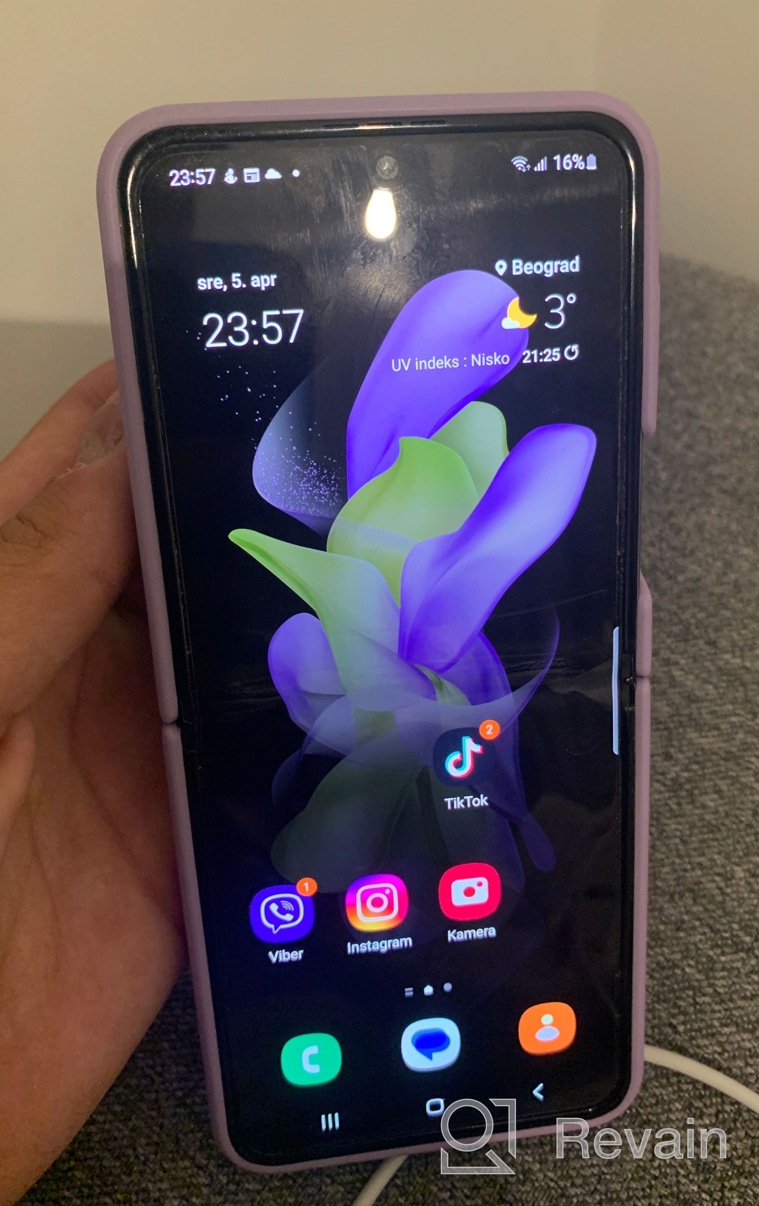 img 3 attached to 💜 Get the SAMSUNG Galaxy Z Flip 3 5G Unlocked Smartphone with Flex Mode and Intuitive Camera in Lavender Color - 128GB Storage, US Warranty review by Novak Bubanja