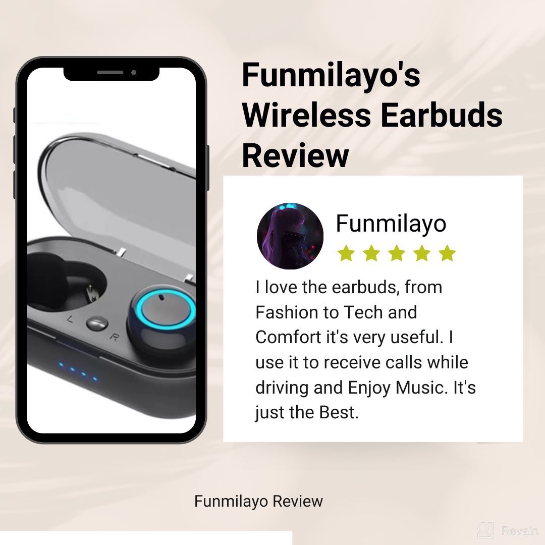 img 1 attached to Wireless Earbuds，Upgraded Earbuds Tiktun Waterproof review by Funmilayo FM