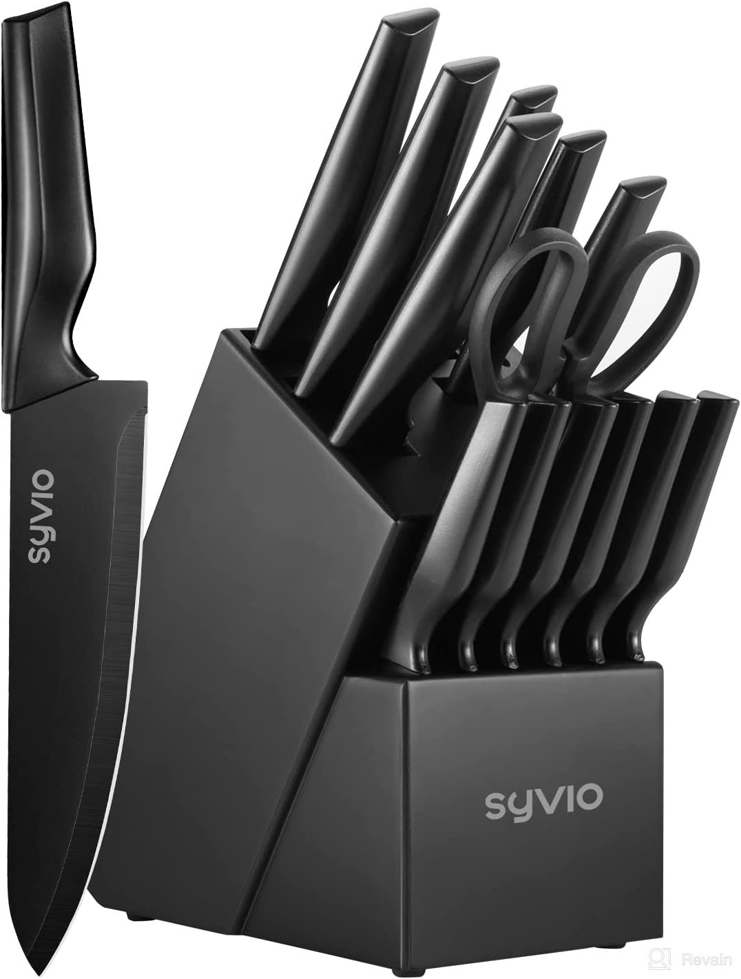 img 1 attached to syvio Knife Sets for Kitchen with Block review by Zahir Qarayev