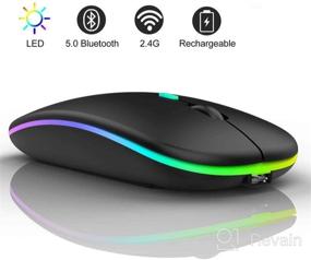 img 5 attached to COO LED Slim Dual Mode Wireless Mouse (Bluetooth 5.1/2.4G) – Rechargeable LED Mouse with 3 Adjustable DPI for iPad OS 13, MacBook, Laptop, Mac OS 10.10