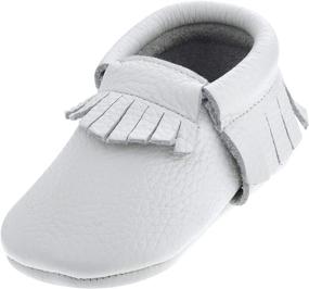 img 4 attached to SAYOYO Leather Moccasins Prewalker Slippers Boys' Shoes : Slippers