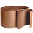 protect fragile items with aviditi's 4" x 250' corrugated cardboard roll - flexible kraft wrap with a-flute design - ideal for glass, metal & more! logo
