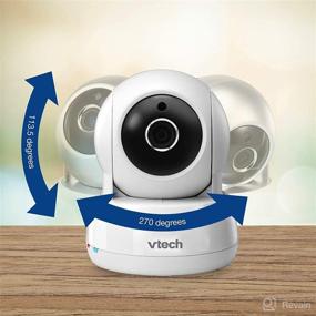 img 3 attached to 📷 Silver/White VTech VC9312-245 Wi-Fi IP Camera: 720p HD, Remote Pan & Tilt, Free Live Streaming, Automatic Infrared Night Vision & 5" Home Viewer