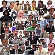 🖥️ the office stickers merchandise - pack of 50 funny quotes w/ michael, mike, dwight, jim, dunder mifflin for water bottles, laptops, notebooks, computers, guitars, bikes, helmets, cars - perfect gifts for friends logo