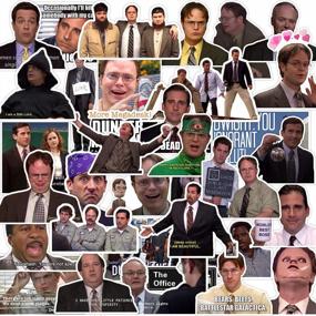 img 4 attached to 🖥️ The Office Stickers Merchandise - Pack of 50 Funny Quotes w/ Michael, Mike, Dwight, Jim, Dunder Mifflin for Water Bottles, Laptops, Notebooks, Computers, Guitars, Bikes, Helmets, Cars - Perfect Gifts for Friends