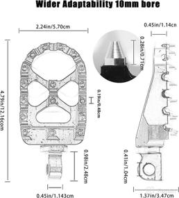 img 3 attached to 🏍️ HUSUKU Motorcycle Driver Footrests Pedals for Harley Dyna Sportster Fatboy Iron 883, 360° Roating Wide CNC Aluminum MX Chopper Bobber Style (Black)