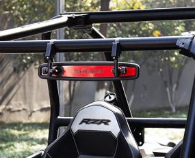 img 3 attached to 🔍 SHEJISI UTV Mirrors: High-Quality Aluminum Alloy Material, 2022 New RZR Rear View Mirror for 1.5" to 2" Inch Roll Cage, Ensuring Optimal View and Compatibility with Polaris RZR, Kawasaki Mule, Honda Pioneer, Can am X3