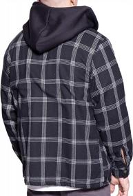 img 2 attached to Men'S And Big Men'S Sherpa Lined Flannel Jacket With Zip Up Hoodie By Visive