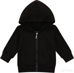 img 2 attached to 👶 Comfy and Stylish Baby Zip Up Hoodie: Unisex Infant Toddler Long Sleeve Sweatshirts for Cozy Fall/Winter Outfits