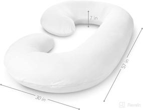 img 3 attached to 🛏️ PharMeDoc White Total Body Pillow Cover - Premium C-Shaped Replacement Cover