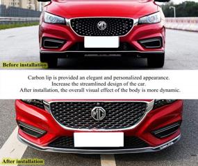 img 1 attached to Universal Carbon Fiber Black Rubber Lip Spoiler, Side Skirts And Front Bumper Protector For Scratch-Resistant Car Exterior - 2.5M/8.2Ft Car Body Kit Trim Accessories
