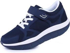 img 4 attached to DADAWEN Platform Sneakers Comfortable Lightweight Women's Shoes ~ Athletic