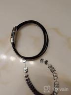 img 1 attached to Fancy Shiny Hematite Leather Wrap Bracelet - A Boho Jewelry Gift For Women With Healing Stones And Rhinestones review by Kevin Mills