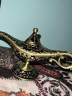 img 1 attached to Vintage Magic Genie Lamp Wishing Aladdin'S Lamp, Arabian Stage Show Props/Themed Parties/Cake Decorating Gift For Holidays/Birthdays/Weddings (Black) review by Terri Garcia