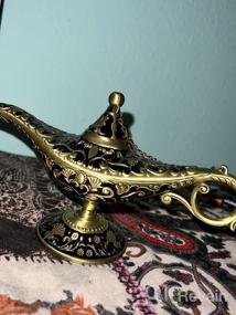 img 6 attached to Vintage Magic Genie Lamp Wishing Aladdin's Lamp, арабский сценический реквизит / тематические вечеринки / подарок для украшения торта на праздники / дни рождения / свадьбы (черный)