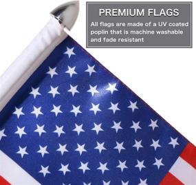 img 3 attached to 🏍️ Motorcycle Flag Pole Set with American Flag and Pirate Safety Flag - 6.7'' x 10.2'', Foldable 90° Bracket, Compatible with 1/2'' Tubular Luggage Rack on Harley Touring, Honda Goldwing, Spring, and More