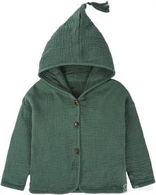 img 4 attached to 👶 AYIYO Baby Hoody Shirt: Stylish Cotton Linen Hooded Jacket for Toddler Girls and Boys