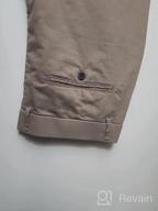 img 1 attached to Men'S Slim-Fit Khaki Chino Pants By Plaid&Plain - Stylish Tapered Trousers review by Tommy Almasri