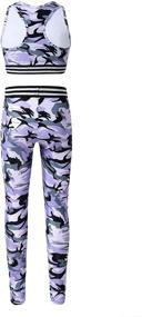 img 3 attached to TiaoBug Athletic Leggings Tracksuit Gymnastic Girls' Clothing : Active