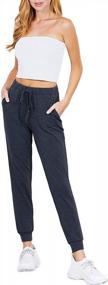 img 1 attached to Women'S Jogger Pants: Stylish, Comfortable & Functional - FASHION BOOMY Active Lounge Sweatpants With Pockets