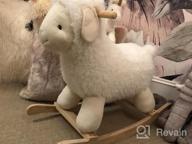 img 1 attached to GUND Gray Elephant Rocker Plush Stuffed Animal Nursery Decor - 23" Wooden Base review by Nathan Unruh