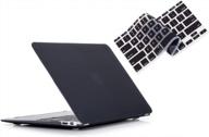 чехол ruban для macbook air 13 дюймов — тонкий жесткий чехол и защита клавиатуры для a1369 и a1466 (выпуск 2010–2017 гг.) — черный логотип