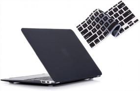 img 4 attached to Чехол RUBAN для MacBook Air 13 дюймов — тонкий жесткий чехол и защита клавиатуры для A1369 и A1466 (выпуск 2010–2017 гг.) — черный