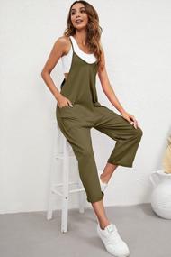 img 1 attached to Womens Oversized Sleeveless Jumpsuit With Pockets - Spaghetti Strap Wide Leg One Piece Romper By Nirovien