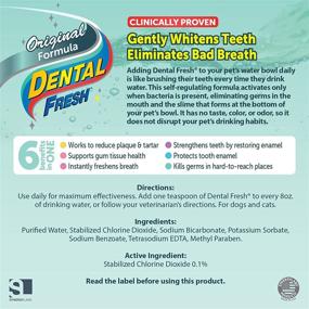 img 3 attached to 🦷 Dental Fresh Water Additive - Original Formula for Dogs - Clinically Proven, Enhance Oral Health, Whiten Teeth & Eliminate Bad Breath - Simply Add to Pet's Water Bowl (1/2 Gallon)