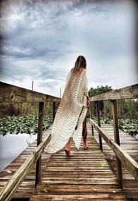 img 2 attached to Plus Size Women'S Summer Sheer Kimono Cardigan Swimsuit Beach Cover Up Robe