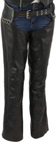 img 4 attached to Women'S 'Bling' Motorcycle Leather Chaps - Xelement XS7591, Medium, Classic Black